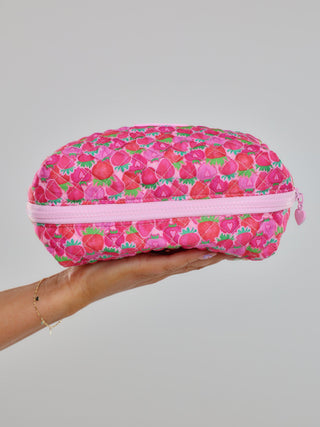 QUILTED POUCH - STRAWBERRY KISS